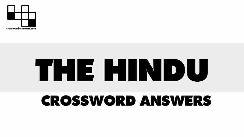 The Hindu Cryptic on Sunday #18